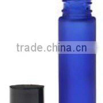 10ml frosted blue glass roll on bottle (with plastic ball or metal ball)