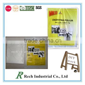 12ft x 9ft disposable Plastics dust sheet with painters