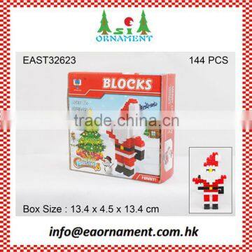 Santa claus blocks of plastic christmas toys