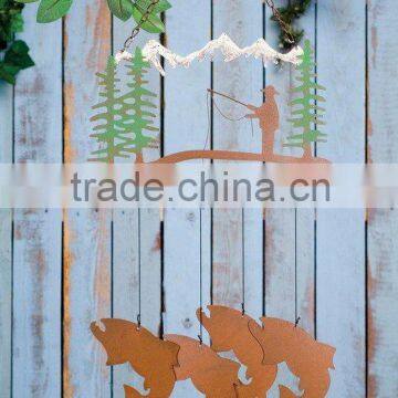 Garden Decoration_Metal Outdoor Scenic Chime_Fishing