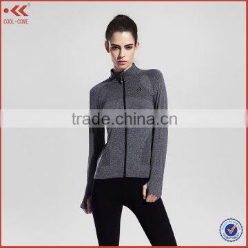 2016 New Design Long Sleeve Fitness Woman Yoga Wear Running Jogging Yoga Top Wear photo-6