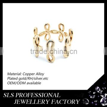 Amazing copper jewelry beauty ring for ladies fashion knuckle ring without any stones