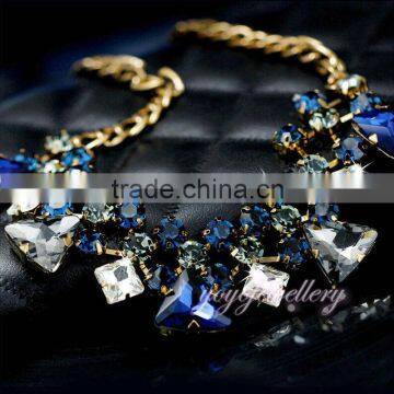 Statement Gold Plated Sapphire Latest Design Beads Necklace photo-2