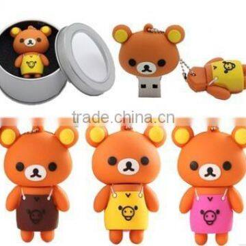 Lovely bear pvc usb flash drive,cartoon character usb flash drive,cute cartoon usb flash memory