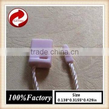 quality string seal tag, hang tag string, garment plastic seal tag pink g-string cheap man