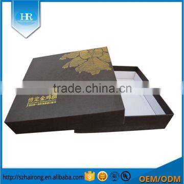 Customized High Quality Hot Stamping Gold Logo Decorative Cardboard Boxes With Lids /Luxury Packing Box