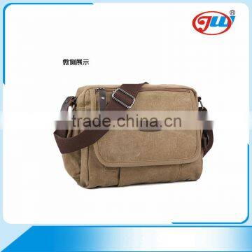 Wholesale custom high quality canvas men messenger bag