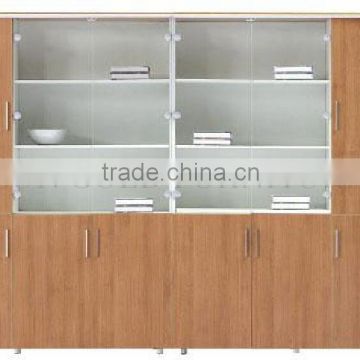 Wooden bookcase with glass door model office file cabinet (SZ-FCB305)