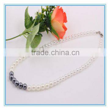 Latest Designs Fashion Costume Wholesale Jewellry Big Beads Pearl Necklace Chain Jewelry