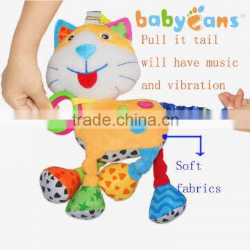 Babyfans Baby Cute Bear Shaped Plush Music Voice Flexible Puppet Educational Hanging Toys China Factory Wholesale photo-6