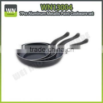 High quality non-stick paella pan aluminum non stick ceramic fry pan with soft touch/bakelite handle