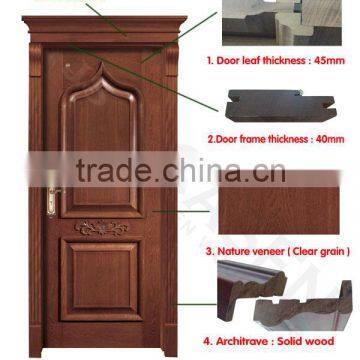 2016 Finished Interior Sandwich Panel Wooden Main Door Design photo-3