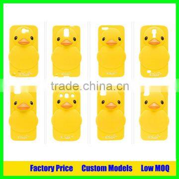 Rubber duck Silicone 3d phone case mobile cover for Samsung galaxy s6 cell phone case back cover