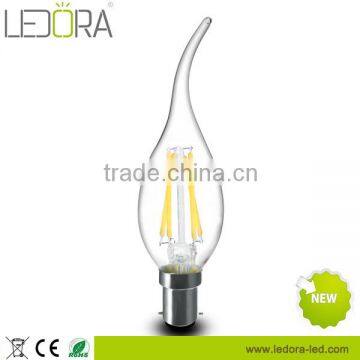 Hot sale CE certificate All glass no plastic E14 dimmable filament bulb led candle