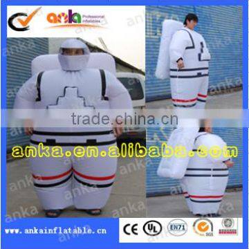 2015 wholesale white inflatable costume spacesuit for spaceman wearing