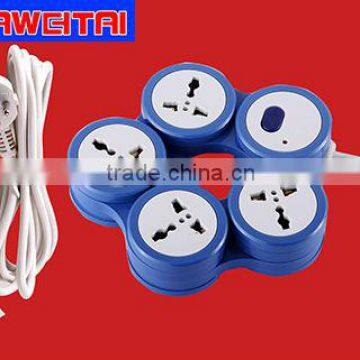 rotatable 4 gang extension sockets with earthing