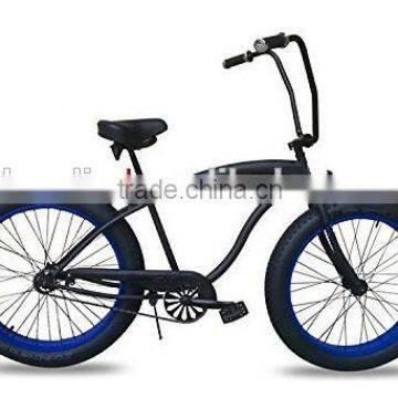 26*4.0 inch single speed snow bicycle beach cruiser style fat bicycle