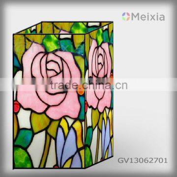 GV13062701 china wholesale elegant tiffany style stained glass vase