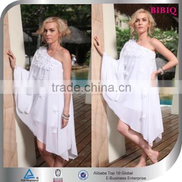 Fashion Design Chiffon One Shoulder Plus Size Blouse Tops