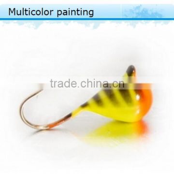 Multicolor painting tungsten ice fishing jigs