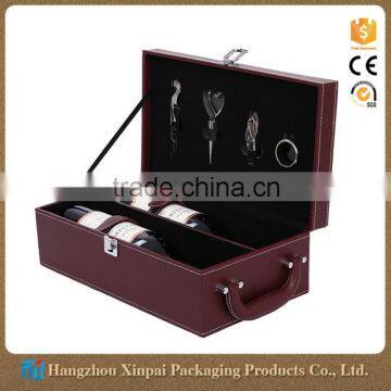 Wholesale Custom Logo Printed 2 Bottle Leather Wine Gift Box