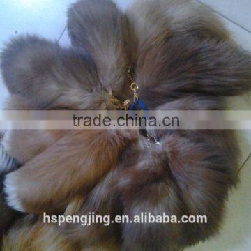 2015 fashion fox tails wholesale fur tail keychain