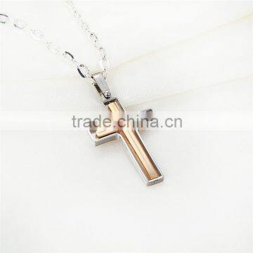 DAIHE stainless steel christian cross mom necklace