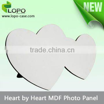 Trendy Sublimation heart by heart blank MDF photo frame