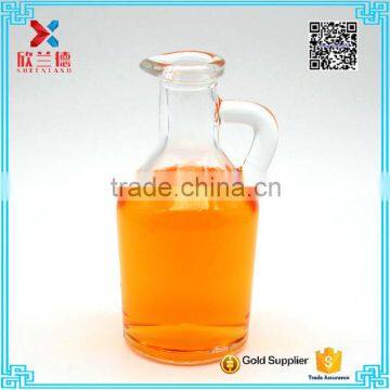 100ml customized design glass flagon glass wine pot bottle with handle