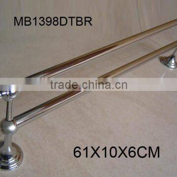 Metal modern round hotel Double 24inch Towel Bars Bathroom Accessories towel rack