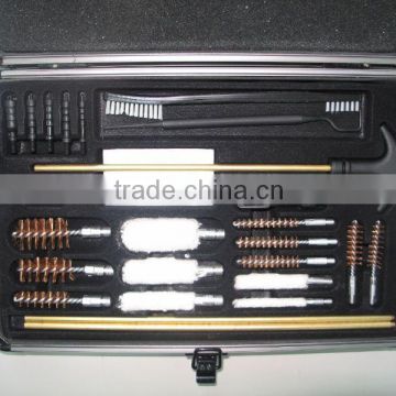 28 Piece gun cleaning kit in Aluminum Gun Case.