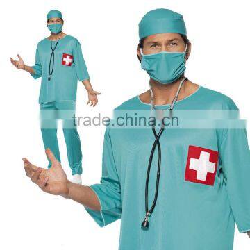 Adult Surgeon Fancy Dress Costume Scrubs Doctor Hospital Uniform Stag Night