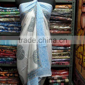 Indian Hand Block Printed Scarf Girls Swimwear Sarong