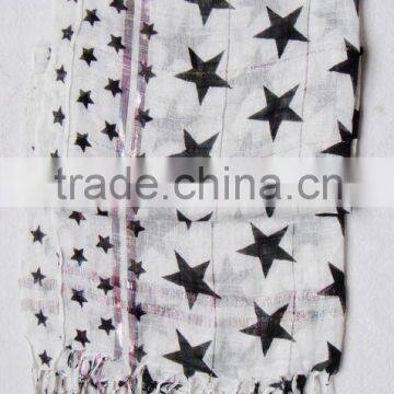 silk Scarf with star stripes