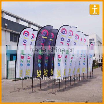 Tongjie hot sale advertising outdoor banner flag,beach flag,feather flag