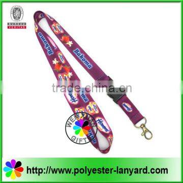 Fashion cute key polyester lanyard