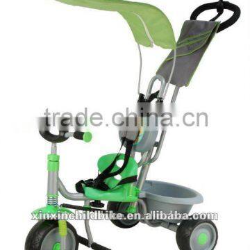 2012 fashion design, hands push type, canopies, children tricycle and baby tricycle