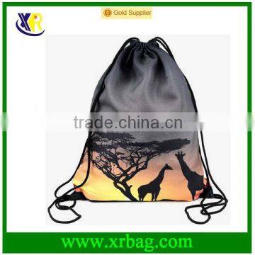 Women Mochila Man Sport Gym Bags Travel Backpack Giraffe Printing Promotion Drawstring Bag