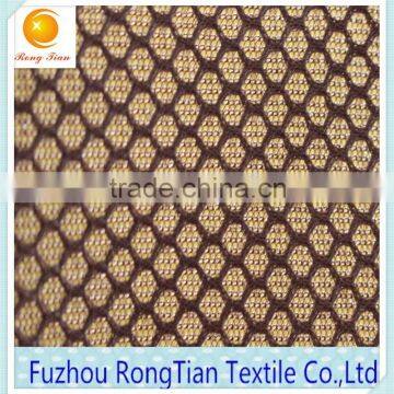 Factory sales warp knitted polyester 3D air hexagonal mesh fabric for cushion