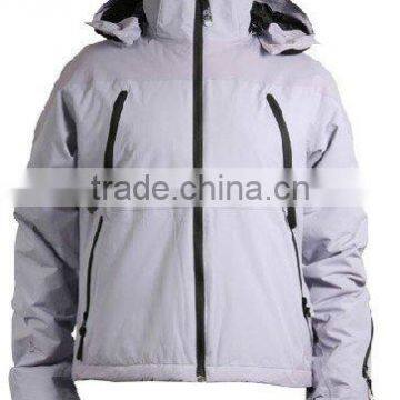 Fahion womens white skiing jacket