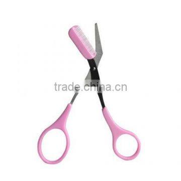 Women Ladies Pro Eyebrow Trimmer Comb Eyelash Hair Scissors Cutter Remover Tool photo-2