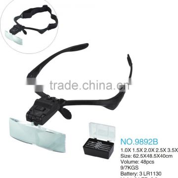 NO.9892B Head wearing magnifier with LED,magnifier with LED