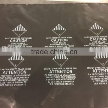 black asbestos bags