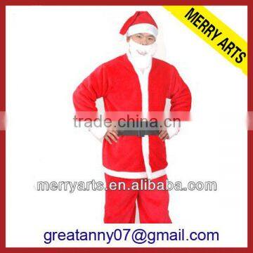  hot sale men traditional christmas santa clause clothes factory wholesale