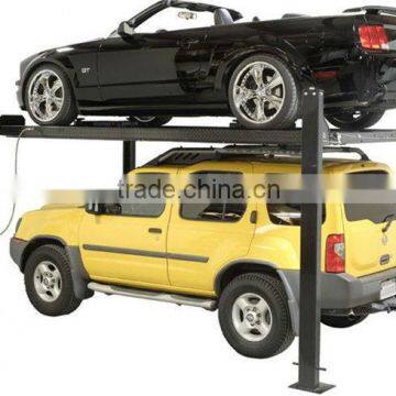 Hydraulic garage car stacking system
