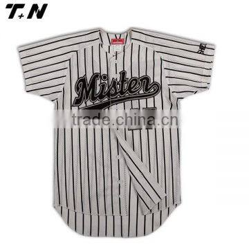 Custom wholesale youth stripe baseball jersey