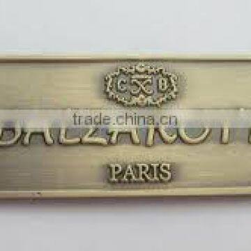 High quality customized photochemical etching metal name plate