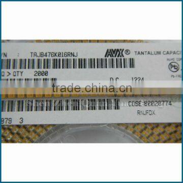 Capacitors TAJB476K016RNJ 47UF 16V B 10%