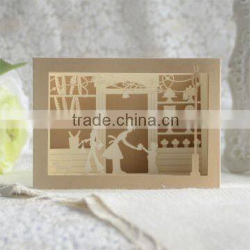 Glitter Handmade pop up card printing christmas card 2016 New design