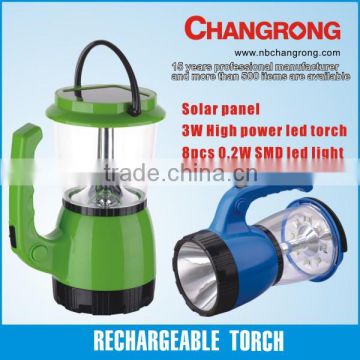 new style rechargeable led solar light with powerful torch